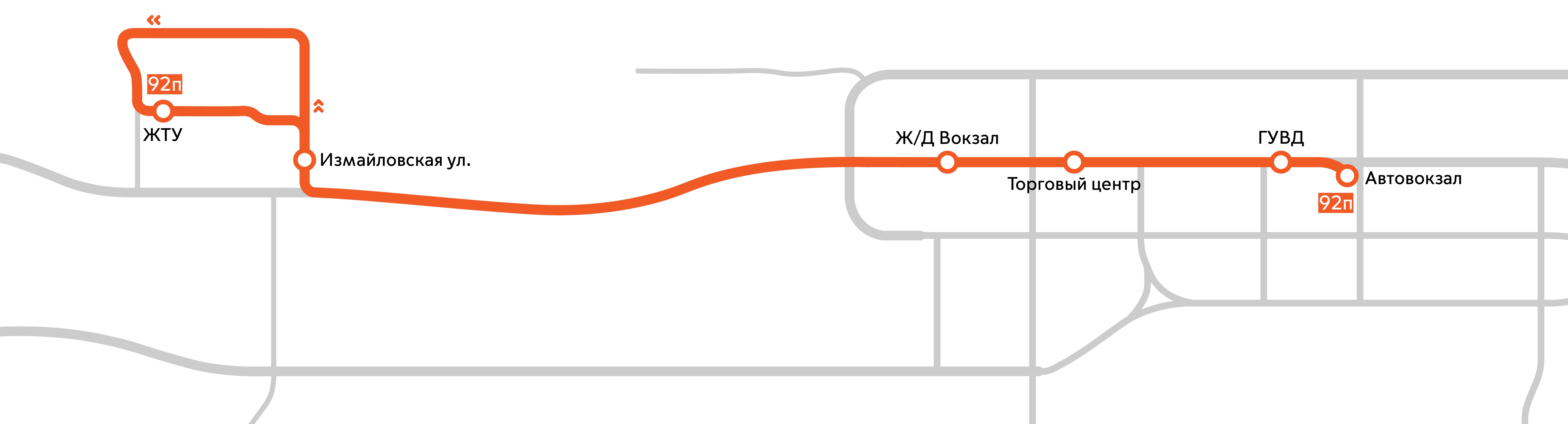 Схема маршрута №29п